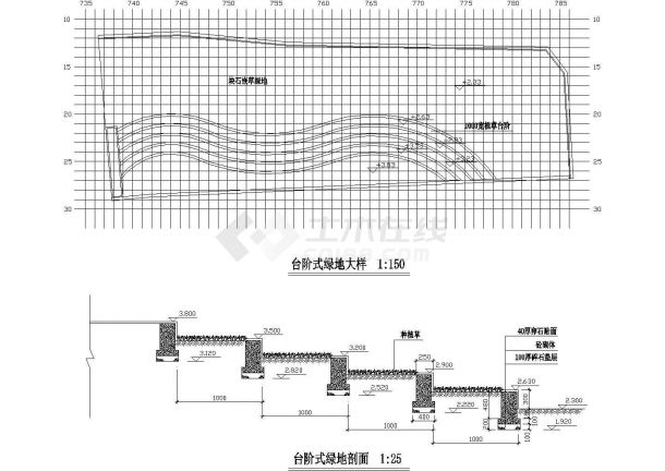 台阶式绿地建筑布置参考图-图二