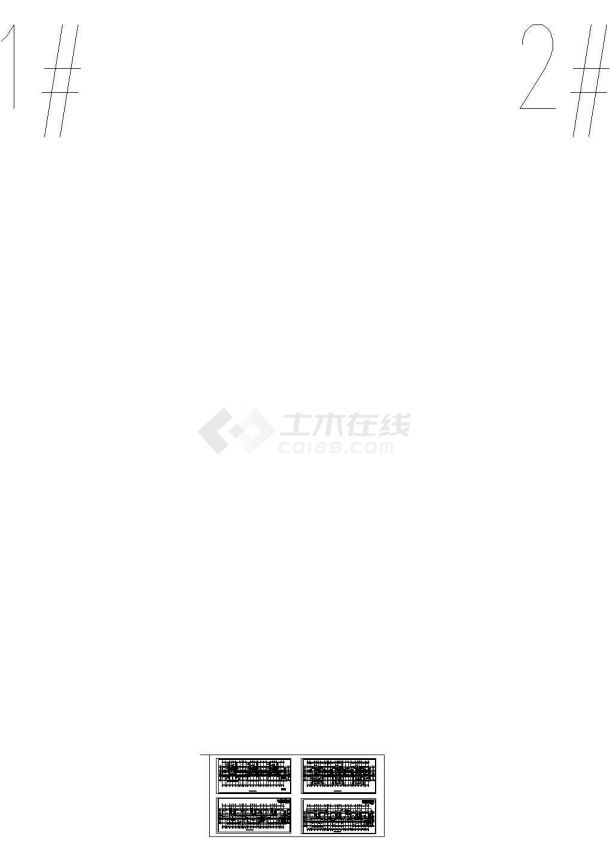 [北京]高层住宅群给排水消防施工设计cad图，共14张-图二