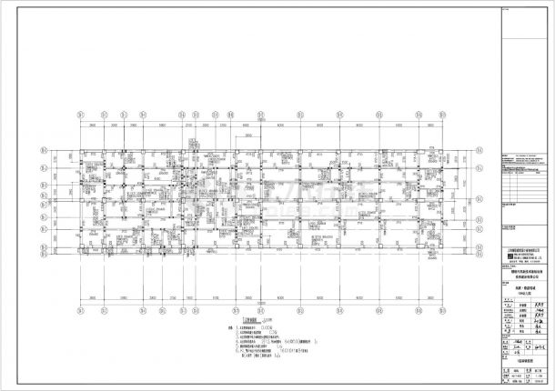 高新鼎盛铭城项目10号幼儿园结构施工CAD图-图二
