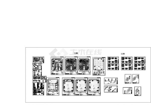 山东大型商场暖通设计施工图（散热器采暖 空调通风）-图一