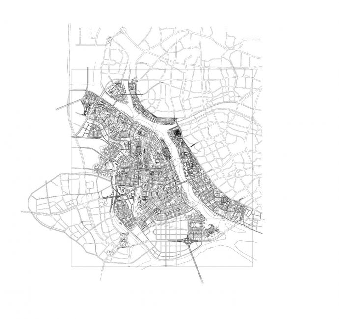 某市区公园建设用地平面图_图1