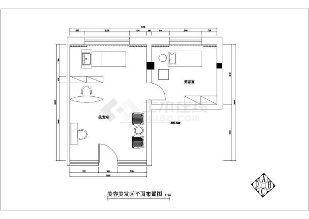 某大型酒店改造装修CAD室内详细完整浴区施工图-图二