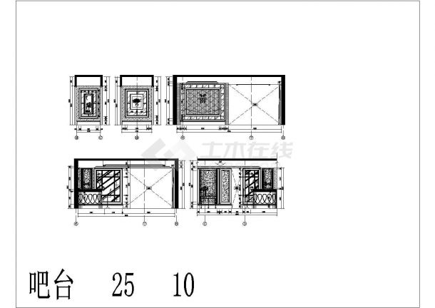 某威尼斯水城户型样板房CAD设计完整构造立面-图二