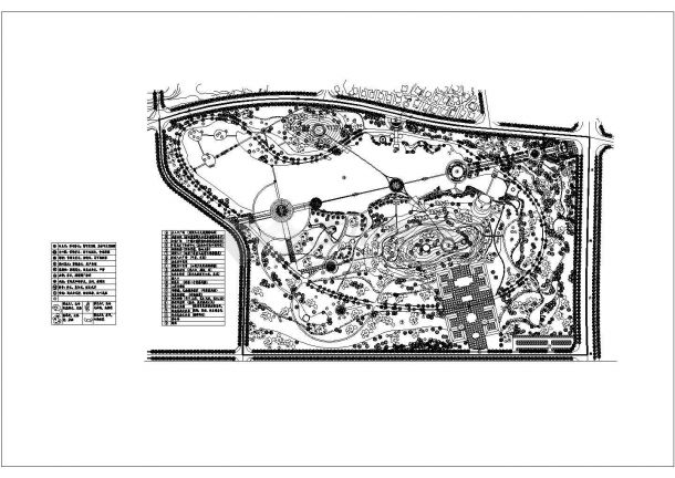 某公园规划CAD节点剖面构造设计总平面-图一
