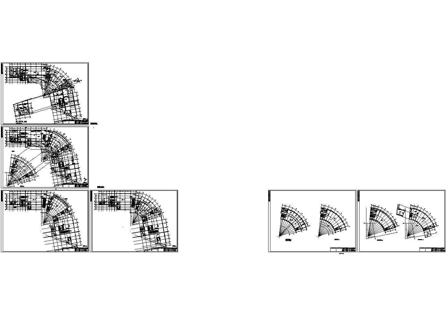 新世纪大厦（地上十一层框架结构商业办公楼）设计cad建筑施工平面图（甲级院设计）