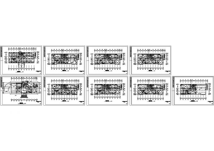 九层综合楼电气施工cad图(含弱电平面图，共九张)_图1