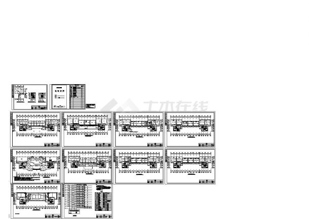 某十二层医学院医教科技大楼消防设计cad图，共十二张-图一