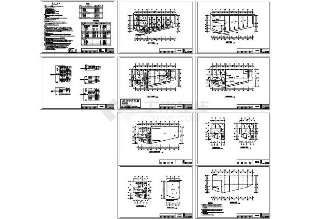 某四层小型综合楼电气施工cad图，共十张-图一