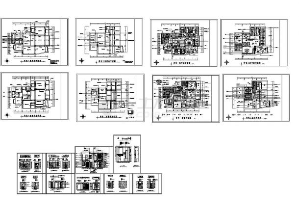 多层商品房规划设计建筑施工cad图纸，共十七张-图一