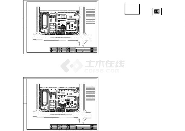 赣榆县小学规划建筑设计文本（含效果图 CAD）-图一