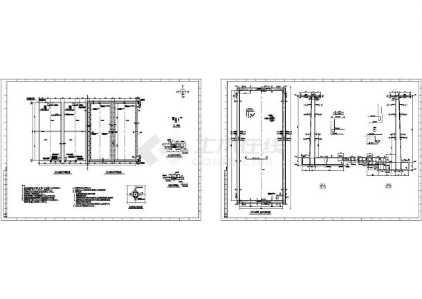 某大型污水处理站建筑设计CAD图-图一