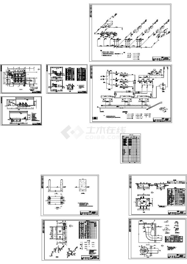 某大型水厂污泥脱水间建筑设计CAD图-图一