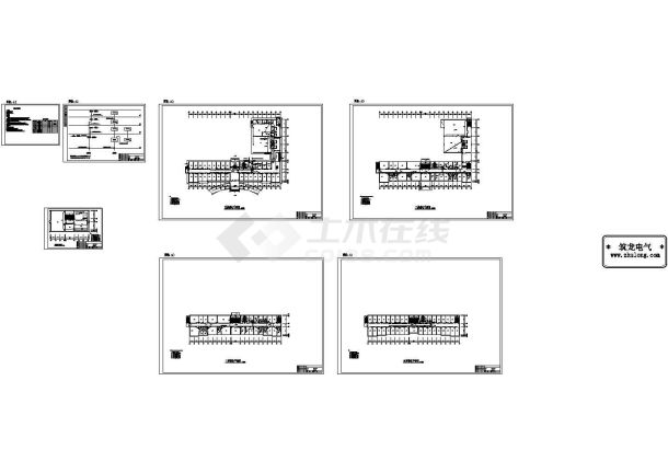 某五层办公楼弱电系统设计施工图，含弱电设计说明，电视系统图-图二