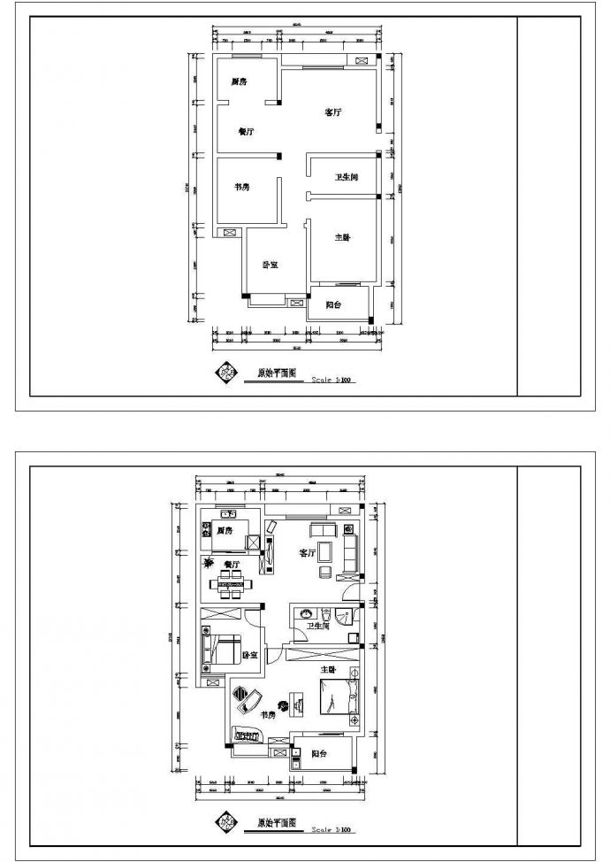 阳光城户型8户型建筑设计CAD方案图_图1
