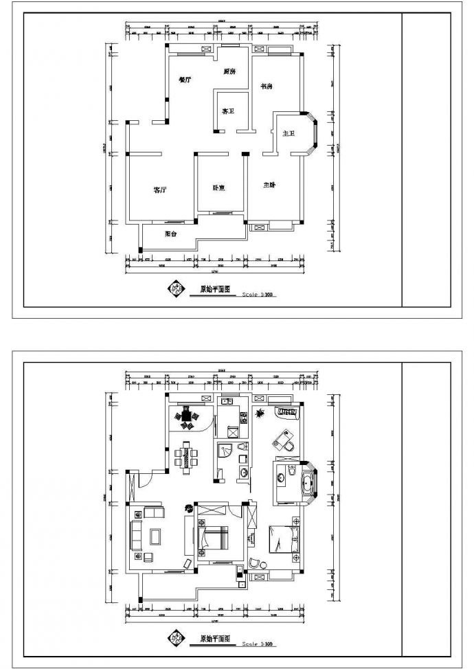 阳光城户型7户型建筑设计CAD方案图_图1