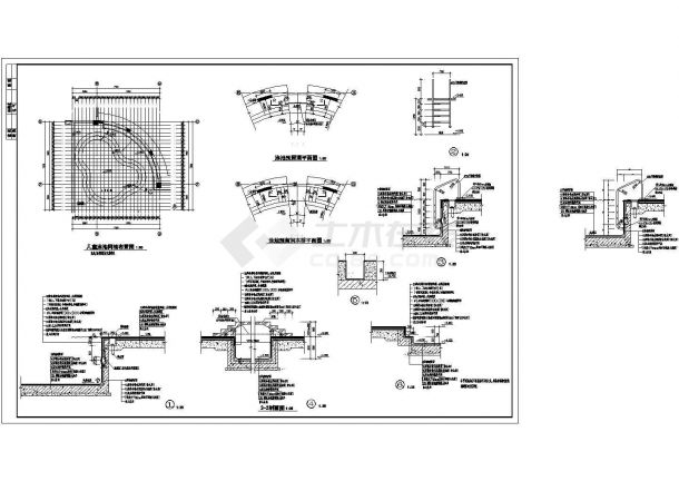 社区中心儿童泳池建筑设计CAD方案图-图一