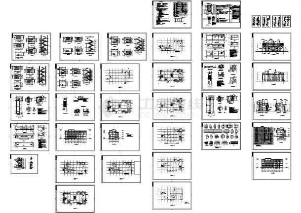 多层小区超市建筑施工图纸(CAD，37张图）-图一