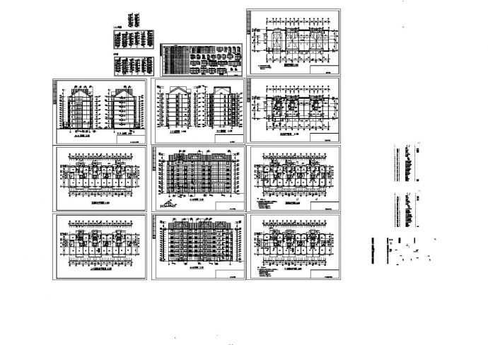 某住宅楼各楼层建筑设计CAD方案图_图1