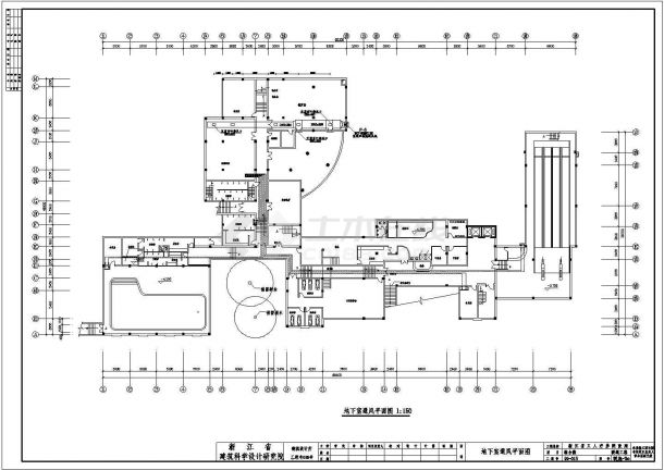 某城市多层总工会大楼设计cad全套建筑施工图（含设计说明，含暖通设计，含电气设计）-图二