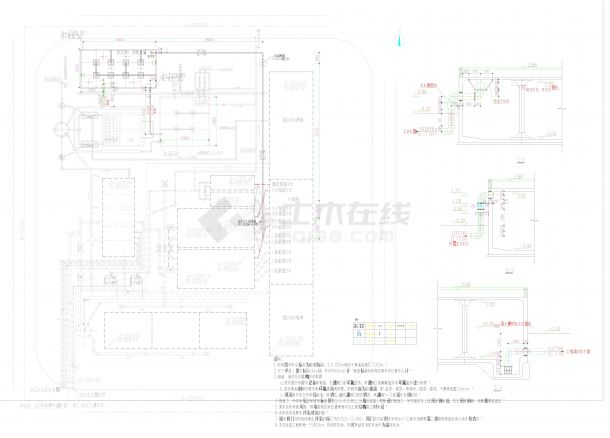 电厂消防水池土建及安装图1-图一