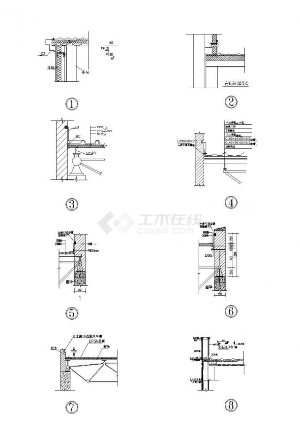 施工机械塔吊布置 施工组织设计常用CAD节点详图 示意图（全套）-图一