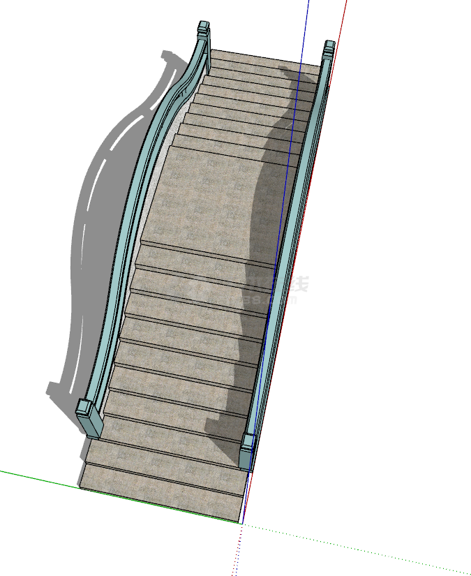 地中海风格拱桥SU模型设计-图一