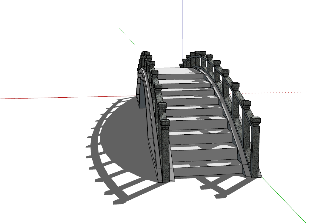 地中海拱桥SU模型设计