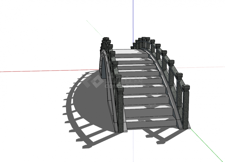 地中海拱桥SU模型设计-图一