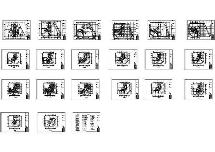 某地区大型高层办公楼弱电平面设计图（CAD，21张图纸）_图1
