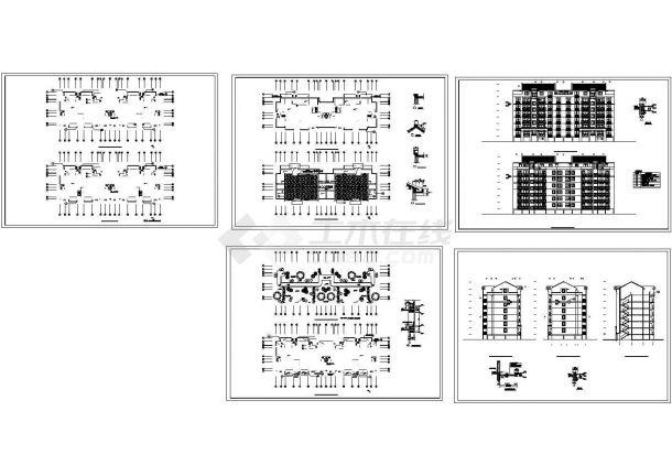 某小区六层住宅楼建筑设计CAD施工图（含复式层设计）-图一