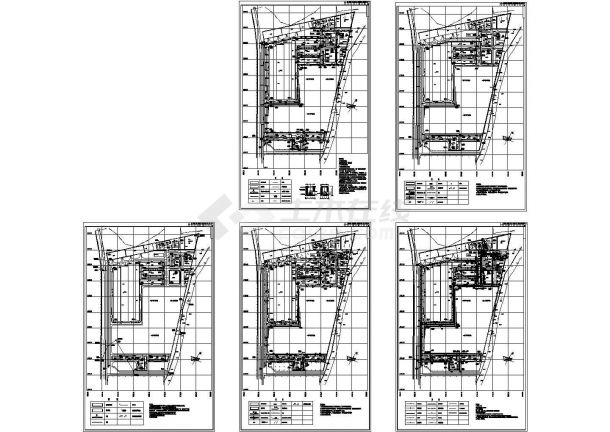某厂区规划设计cad图(含总平面图，共五张)-图一