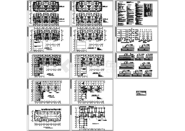 某七层住宅楼电气施工cad图，共十三张-图一