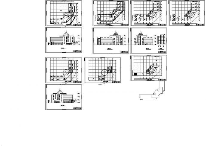 某办公建筑平面方案图_图1