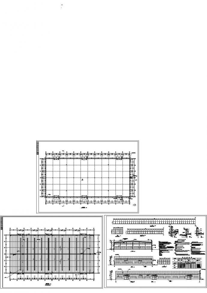 某单层钢结构工业厂房建筑施工图纸_图1