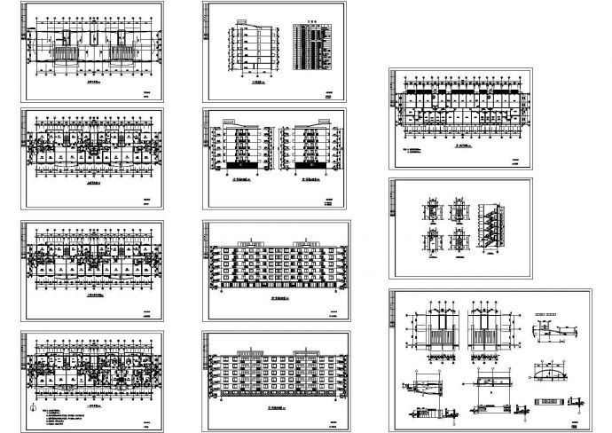 某五层砖混结构住宅楼设计cad全套建筑施工图纸（标注详细，11张）_图1