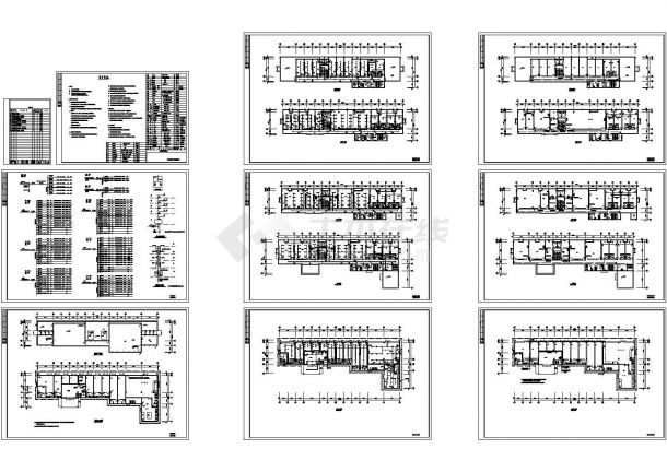 某3080平米五层办公楼电气图纸（CAD，9张图纸）-图二