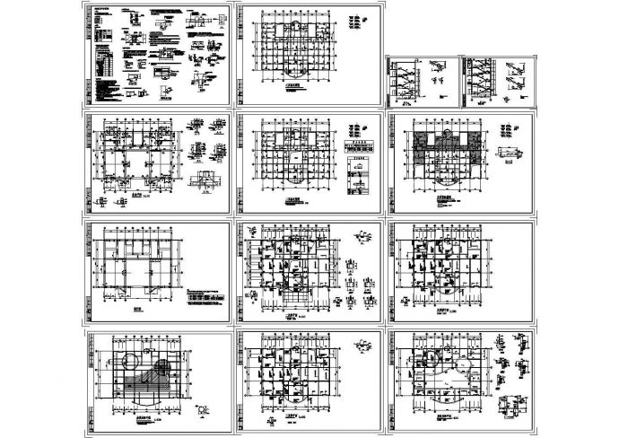 带屋顶游泳池会建筑结构施工全套方案设计图_图1