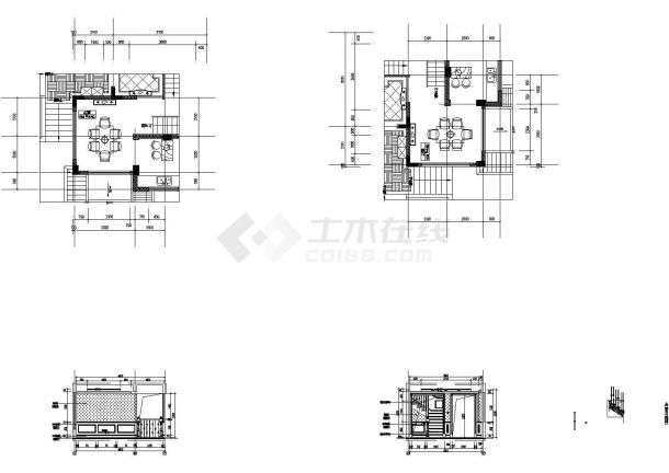 -1+3层美式风格别墅建筑设计施工图【含内效果4张 1PPT】-图一