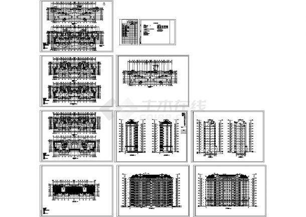 上海某11层住宅楼建筑设计CAD施工图（含设计说明）-图一