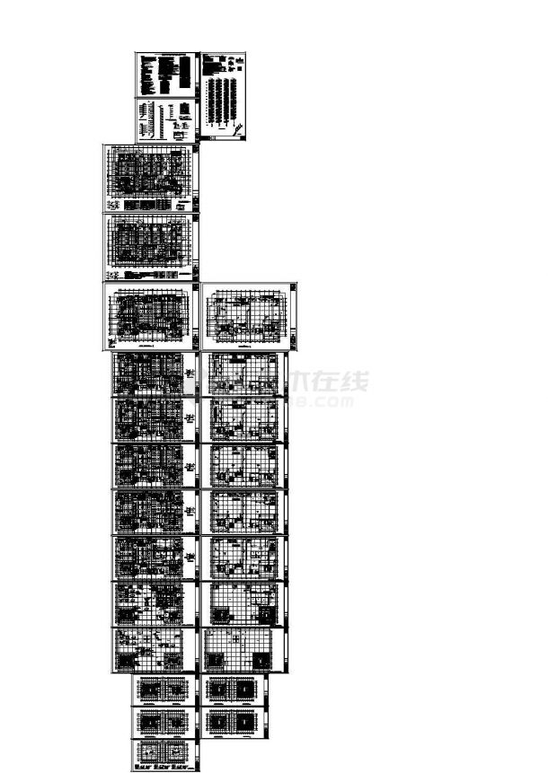 宁夏二十一层广场暖通CAD设计施工图-图一