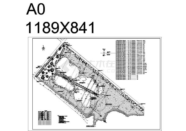 眼镜湖景观工程电气施工cad图(含照明设计)-图一