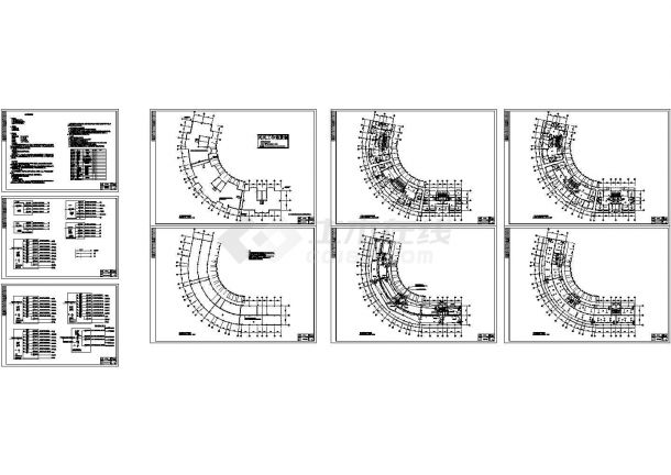 深圳小区六层住宅楼电气系统设计施工cad图，共九张-图一