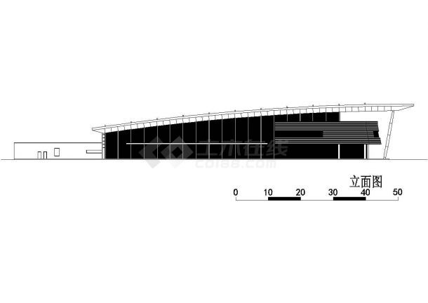 二层14421平方米长途汽车客运站建筑设计图（含效果图）-图一