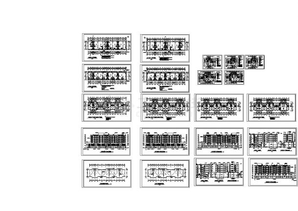 某大型住宅小区多层住宅楼建筑设计CAD方案图-图一