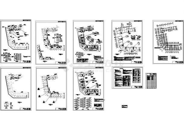 六层带夹层住宅楼电气系统设计施工cad图纸，共九张-图一