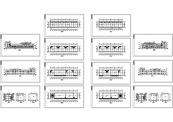 某城镇沿街楼建筑方案图纸(CAD，15张图）_图1