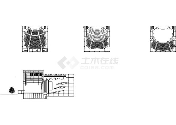 某五层框架结构人民大会堂设计cad全套建筑施工图（含word版详细设计说明）-图一