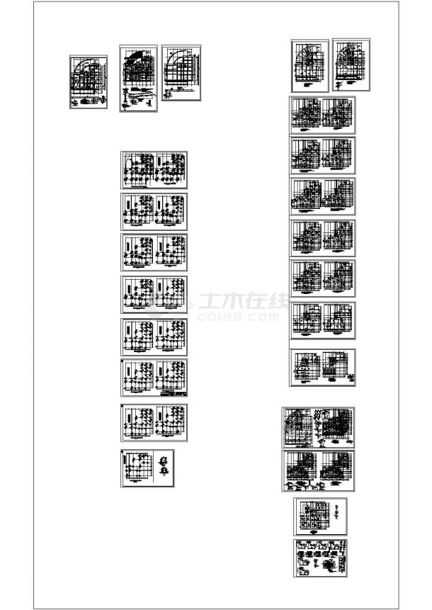 带一层地下室框架结构高层办公楼结构施工图 （CAD，40张图纸）-图一