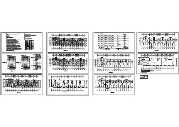 六层带半地下室住宅楼电气系统设计施工cad图，共十一张-图一
