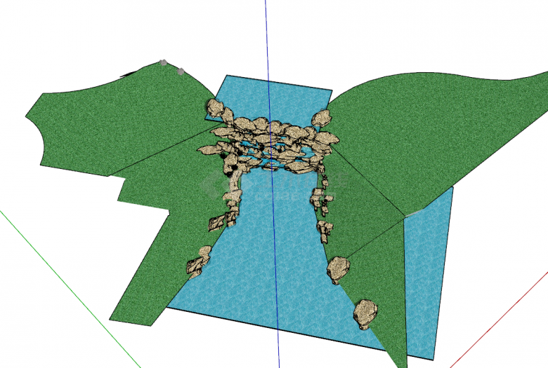 人造假山SU模型设计-图二